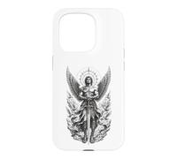 Celestial Angel Warrior Sword Wings Divine Guardian Case for iPhone 15 Pro