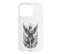 Celestial Angel Warrior Sword Wings Divine Guardian Case for iPhone 15 Pro Max