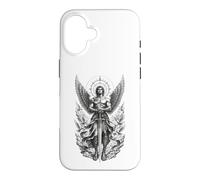 Celestial Angel Warrior Sword Wings Divine Guardian Case for iPhone 16