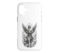 Celestial Angel Warrior Sword Wings Divine Guardian Case for iPhone 16 Plus