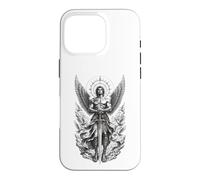 Celestial Angel Warrior Sword Wings Divine Guardian Case for iPhone 16 Pro