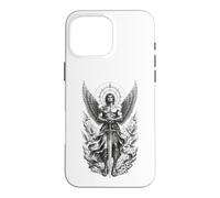 Celestial Angel Warrior Sword Wings Divine Guardian Case for iPhone 16 Pro Max