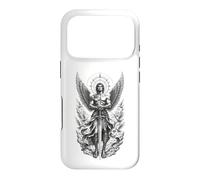 Celestial Angel Warrior Sword Wings Divine Guardian Case for iPhone 17 Pro