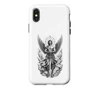 Celestial Angel Warrior Sword Wings Divine Guardian Case for iPhone X/XS