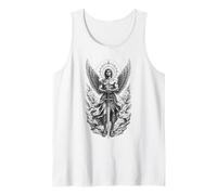 Celestial Angel Warrior Sword Wings Divine Guardian Tank Top