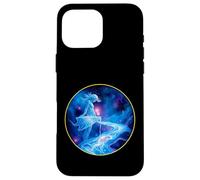 Celestial Aquarius Water Bearer in Cosmic Blue - Big Logo Case for iPhone 16 Pro Max
