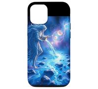 Celestial Aquarius Water Bearer in Cosmic Blue Case for iPhone 12/12 Pro
