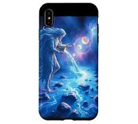 Celestial Aquarius Water Bearer in Cosmic Blue Case for iPhone XS Max