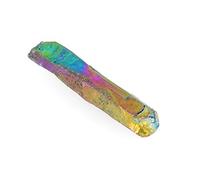 Celestial Aura Quartz Crystal Point Wand Reiki Enhanced Energy Healing Titanium Rainbow Stone 1pc (Rainbow Aura Quartz)