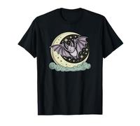 Celestial Bat Flight Vintage Moon Star Gothic T-Shirt