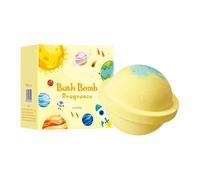 Celestial Bathing Kit, Fragrant Planet Fizzer, 3x3 Inches Portability with Protective Wrap, Natural Foaming Sphere, Vibrant Colors with Glitter Finish, Date Night Gift for Spa Lovers