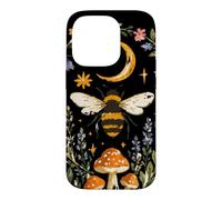 Celestial Bee Moon Mushroom Cottagecore Botanical Case for iPhone 14 Pro