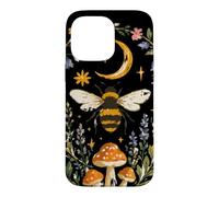 Celestial Bee Moon Mushroom Cottagecore Botanical Case for iPhone 14 Pro Max