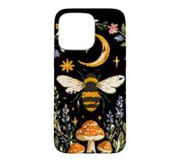 Celestial Bee Moon Mushroom Cottagecore Botanical Case for iPhone 15 Pro Max