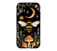 Celestial Bee Moon Mushroom Cottagecore Botanical Case for iPhone XR