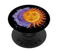 Celestial Bodies Crescent Moon Sun Tarot Vintage PopSockets Swappable PopGrip