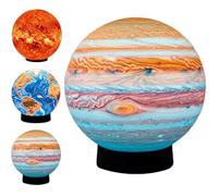 Celestial Body Decor Night Light, 3D Star Solar System Light, Globe Nightlight, Space Ambiance Lamp, Unique Planet Mood Lighting Lamp for Living Room, Bedroom & Home Decor (Jupiter)
