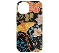 Celestial Boho Moth Witchy Folk Art Botanical Lilac Case for iPhone 14