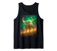 Celestial Bull Forged from Starlight and Eternal Zodiac Tank Top