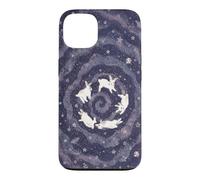 Celestial Bunny Swirl Whimsical Night Rabbit Stars Art Case for iPhone 13