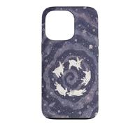 Celestial Bunny Swirl Whimsical Night Rabbit Stars Art Case for iPhone 13 Pro