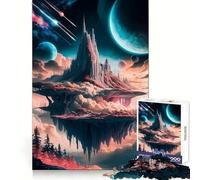 Celestial Castle Realms Adults Puzzles 1000 Piece Jigsaws Memory Skill Mindful Leisure Clean Edges Creative Gift size 50x75cm