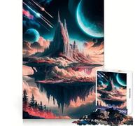 Celestial Castle Realms Hard Jigsaw Puzzle for Adults 1000 Pieces Recall Skill Relaxed Leisure Crisp Edges size 38x26cm