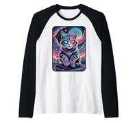 Celestial Cat Psychedelic Trip Raglan Baseball Tee