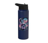 Celestial Cat Psychedelic Trip Stainless Steel Insulated Water Bottle