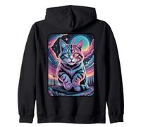 Celestial Cat Psychedelic Trip Zip Hoodie