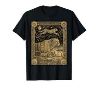 Celestial Cheetah Tarot Card Constellation Savanna Moon T-Shirt