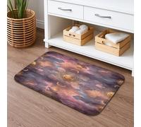 Celestial Clouds Quick Dry Bath Mat, Ethereal Moon Stars Absorbent Non Slip Shower Mat, Fantasy Memory Foam Washable Bath Rugs for Bathroom Toilet Restroom Decorative 20x32 Inch