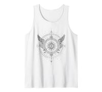 Celestial Compass Angel Wings Vintage Mystical Zodiac Tank Top