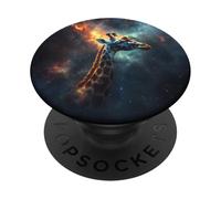 Celestial Cosmic Giraffe In Space PopSockets Adhesive PopGrip
