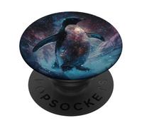 Celestial Cosmic Penguin Graphic PopSockets Adhesive PopGrip