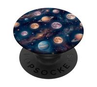 Celestial Cosmic Space Planets Moons Galaxy Design PopSockets Adhesive PopGrip