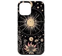 Celestial Cottagecore Moon Astrology Astronomy Wildflowers Case for iPhone 12 Pro Max