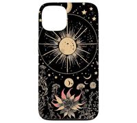 Celestial Cottagecore Moon Astrology Astronomy Wildflowers Case for iPhone 13