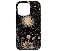 Celestial Cottagecore Moon Astrology Astronomy Wildflowers Case for iPhone 13 Pro