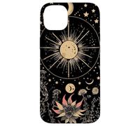 Celestial Cottagecore Moon Astrology Astronomy Wildflowers Case for iPhone 14 Plus