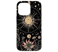 Celestial Cottagecore Moon Astrology Astronomy Wildflowers Case for iPhone 14 Pro Max