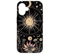 Celestial Cottagecore Moon Astrology Astronomy Wildflowers Case for iPhone 16