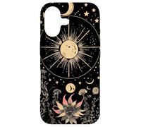 Celestial Cottagecore Moon Astrology Astronomy Wildflowers Case for iPhone 17