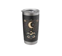 Celestial Cottagecore Moon Astrology Astronomy Wildflowers Stainless Steel Insulated Tumbler