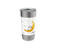 Celestial Crescent Moon Sleeping Sloth Art Stainless Steel Insulated Tumbler