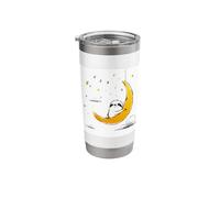 Celestial Crescent Moon Sleeping Sloth Art Stainless Steel Insulated Tumbler