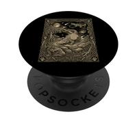 Celestial Crocodile Tarot Card Astronomy PopSockets Adhesive PopGrip