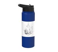 Celestial Crystal Cluster Moon Phase Art Stainless Steel Insulated Water Bottle