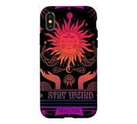 Celestial Dark Gothic Moody Sun Stay Weird Case for iPhone X/XS