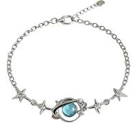 Celestial Daughter Bracelet, Star-shaped Charms Cubic Zirconia Link Bracelets, Adjustable Star Charm Galaxy Bracelets，To My Daughter Inspirational Bracelets (1PCS)